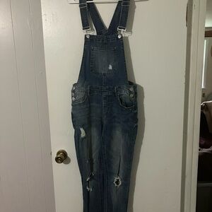 Women's dark Blue Denim Overalls dollhouse size 9